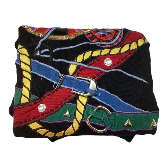 Vintage Cedars Lambswool & Angora‎ Equestrian Sweater w/ Buckles Size Medium - Picture 7 of 7